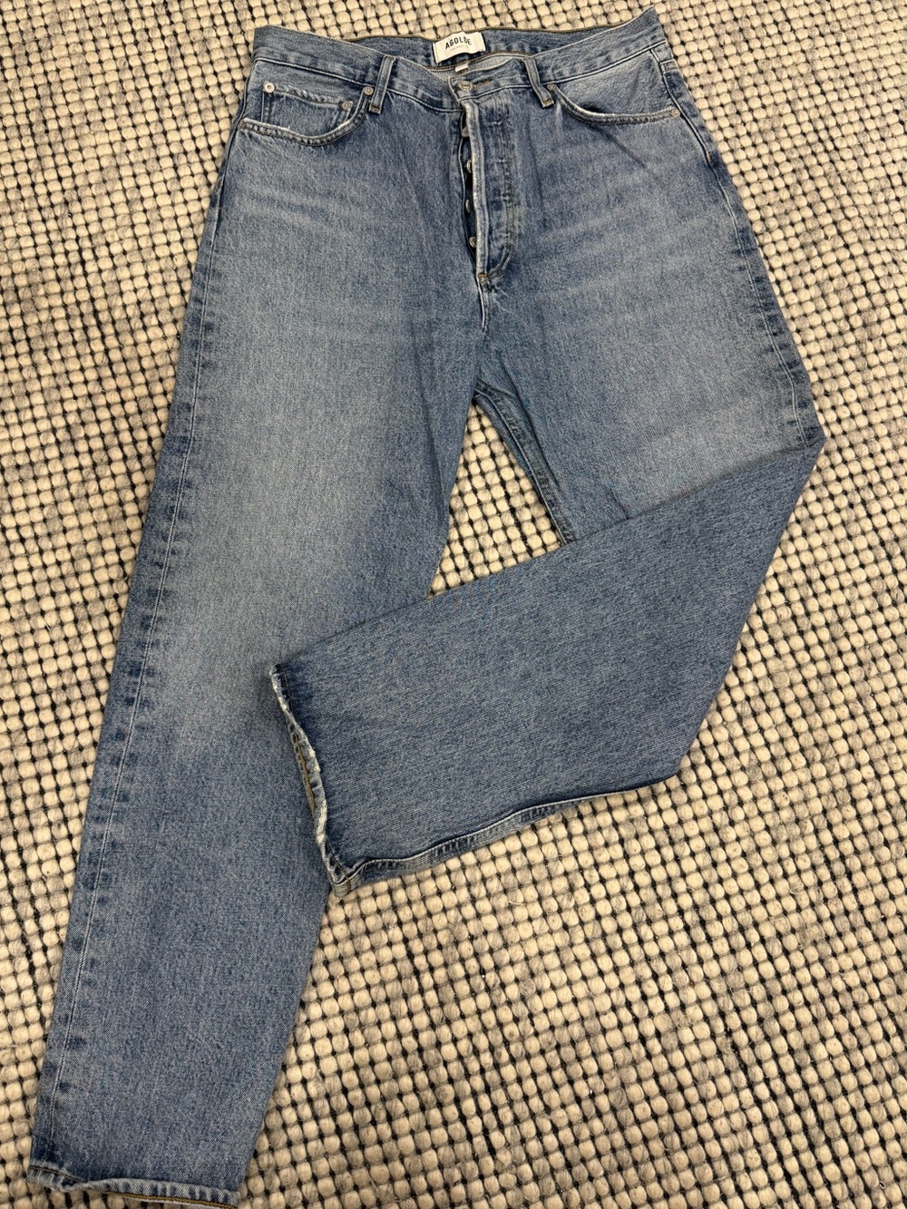 AGOLDE 90s Pinch Waist Jeans Size 30 Light Wash Denim